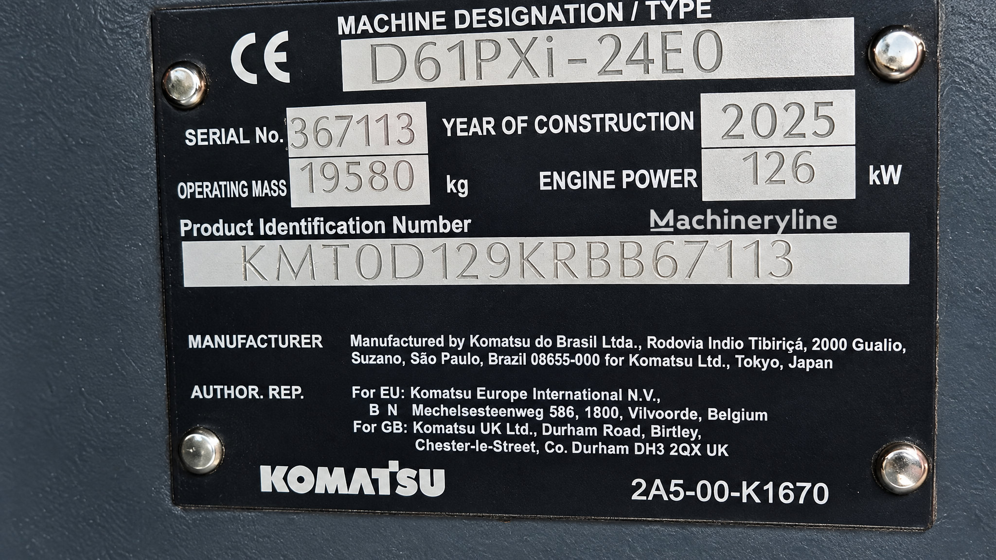 2025 Komatsu D61PXI-24E0 Bulldozer - Image 7